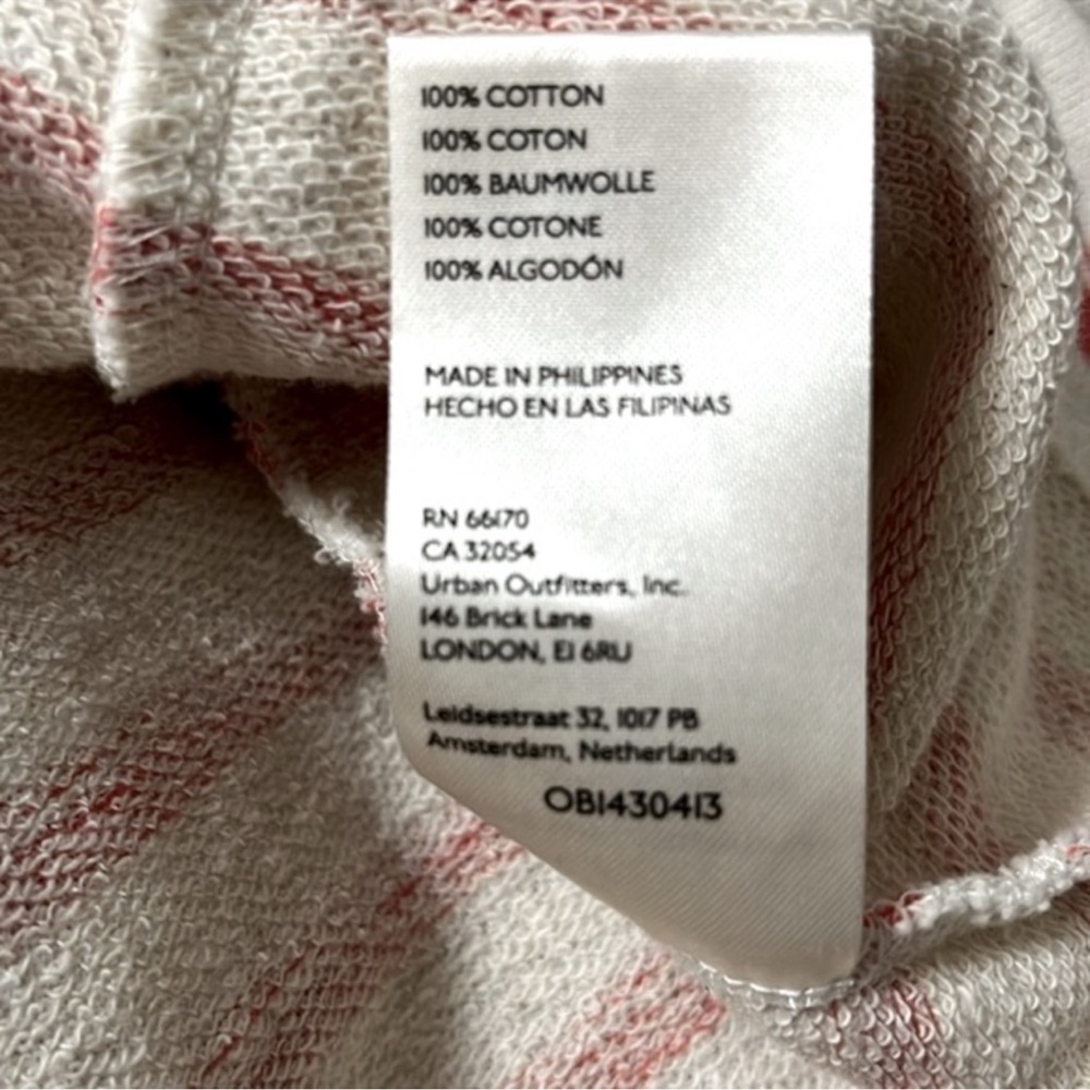 Maeve cropped terry red striped blazer jacket size 4